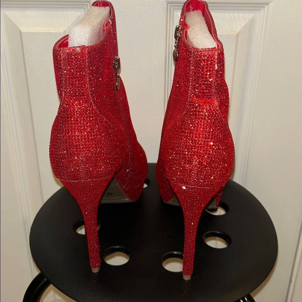 Red Rhinestone Boots Size 12 - Picture 5 of 9